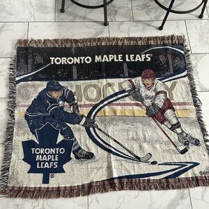 Vintage Toronto Maple Leafs Hockey Tapestry Throw Blanket